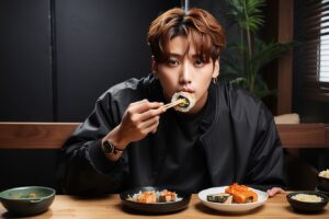 Jungkooks-Spotify-Triumph-eating-kimbap